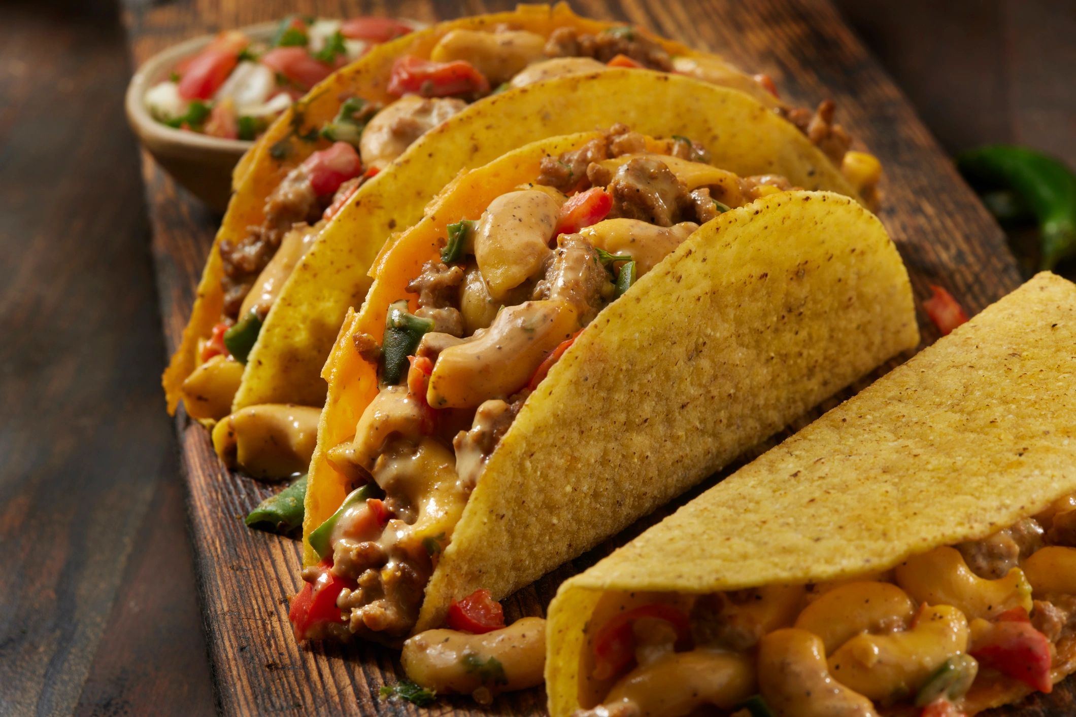 Street tacos close up